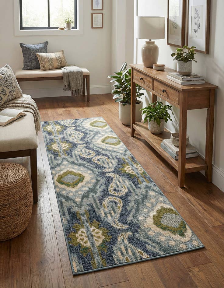 Detail image of 2' 7 x 5' 3  Washable Modern Indoor / Outdoor Runner Rug