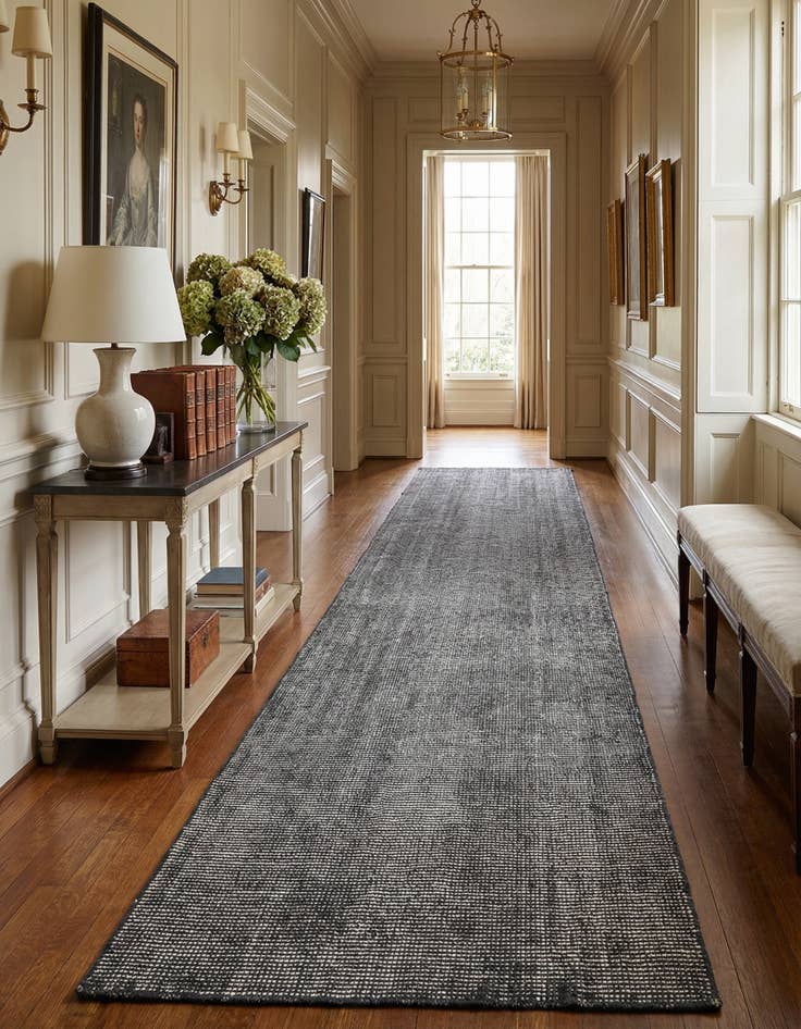 Detail image of 2' 7 x 14' 1  Hand Woven Jill Zarin English Manor Farmhouse Wool Runner Rug