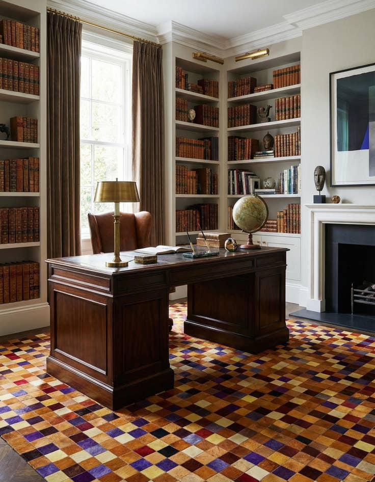 Detail image of 8' x 9' 11 Cowhide - Patchwork Rug