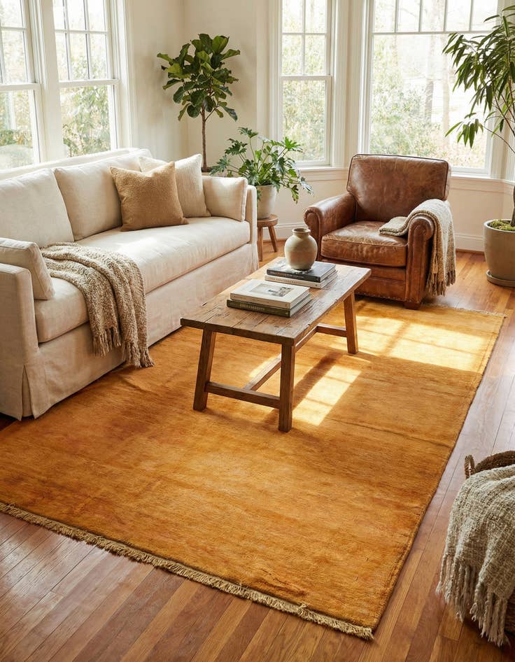 Detail image of  4' 10 x 6' 6  Hand Knotted Modern Ziegler Rug