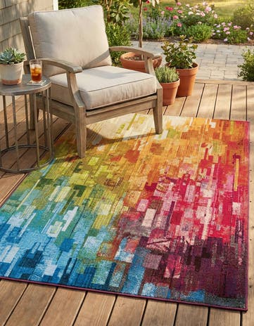 5' x 7' Easy-Clean Modern Indoor / Outdoor Rug