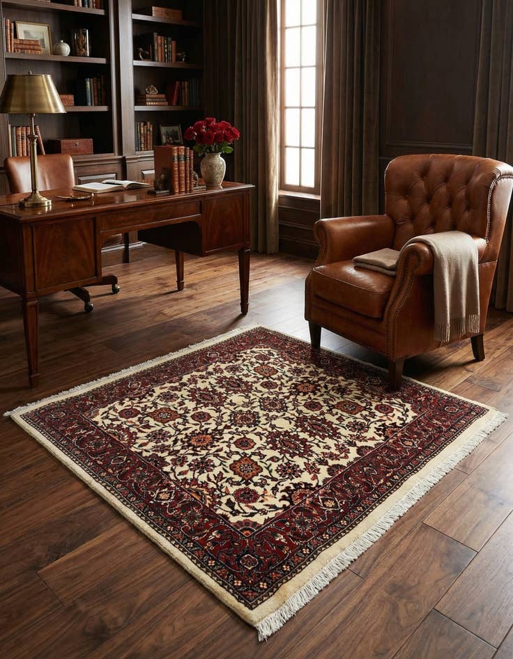 Detail image of  2' 11 x 3' 2 Bidjar Square Rug