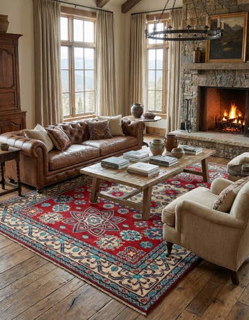 6' 10 x 9' 9 Hand Knotted Kazak Rug