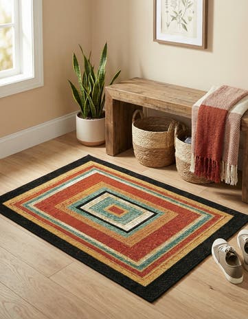 2' x 3' Easy-Clean Modern Indoor / Outdoor Rug