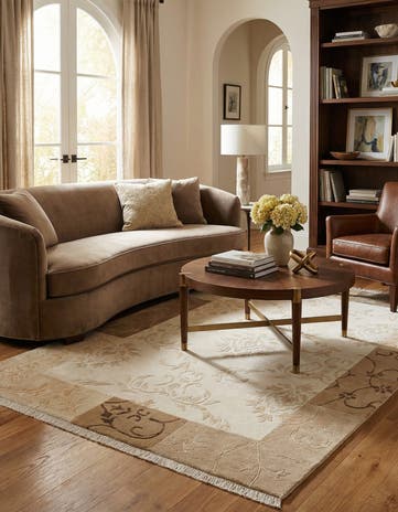 4' 7 x 6' 9 Hand Knotted Darya Wool Rug