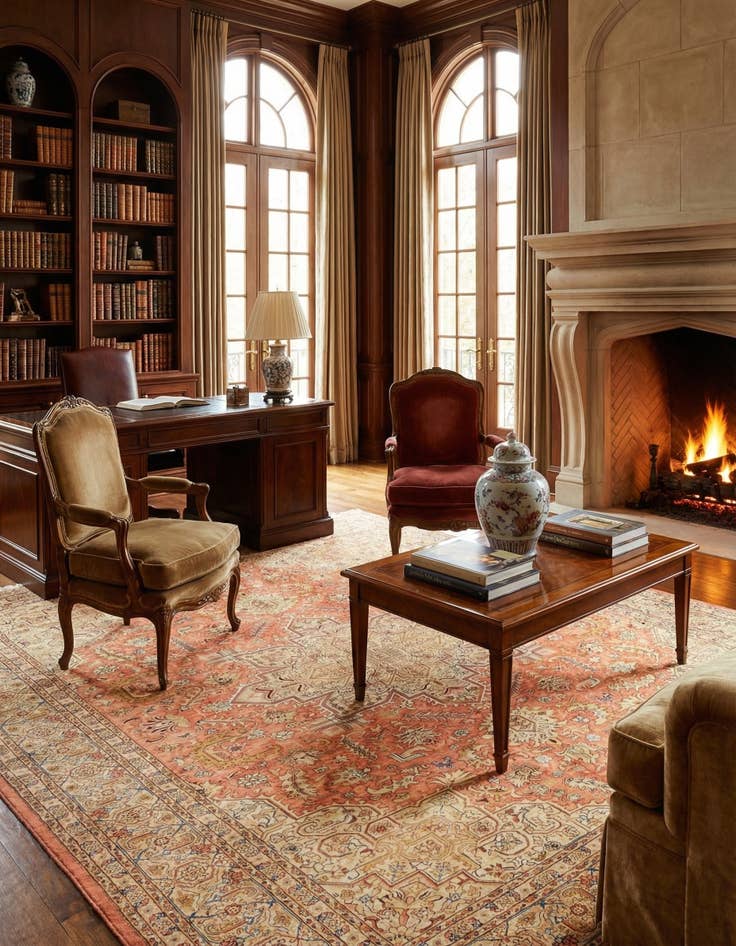 Detail image of  6' 6 x 10' 4  Hand Knotted Tabriz Persian Rug