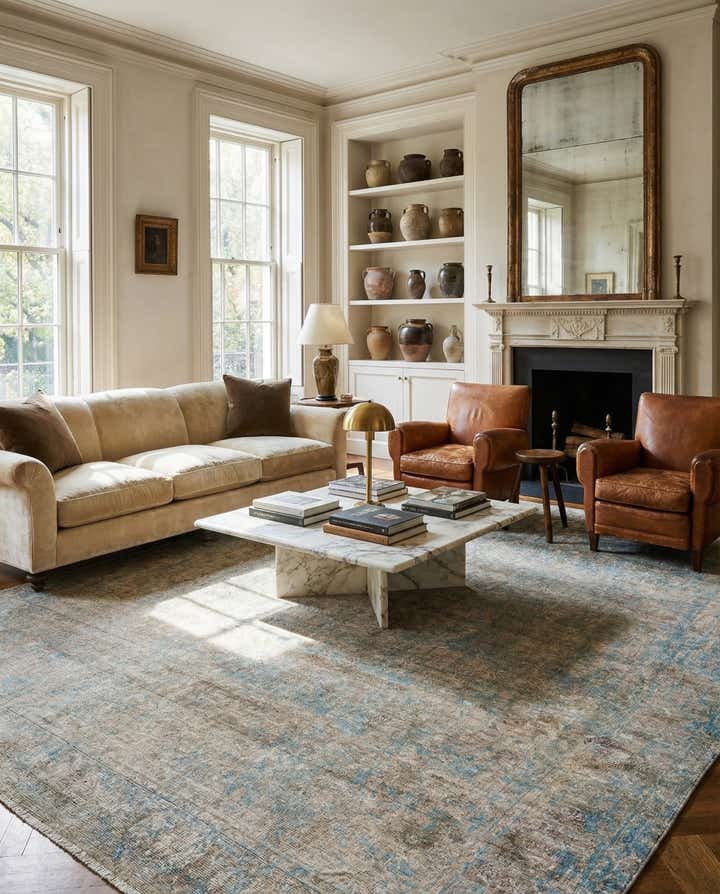 9' 3 x 12' Hand Knotted Ultra Vintage Persian Wool Rug