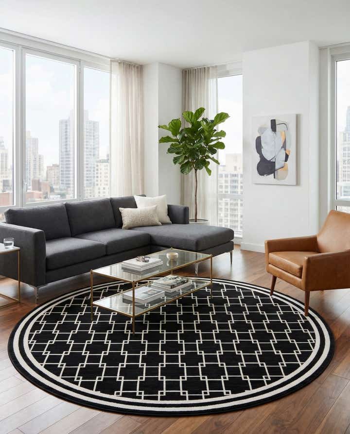 Jill Zarin 7' 10 x 7' 10 Metropolitan Uptown Round Rug