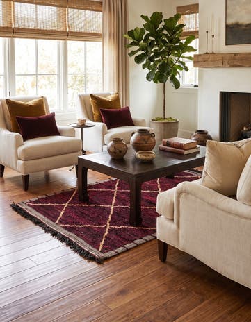 4' 1 x 6' 3 Hand Knotted Moroccan Wool Rug