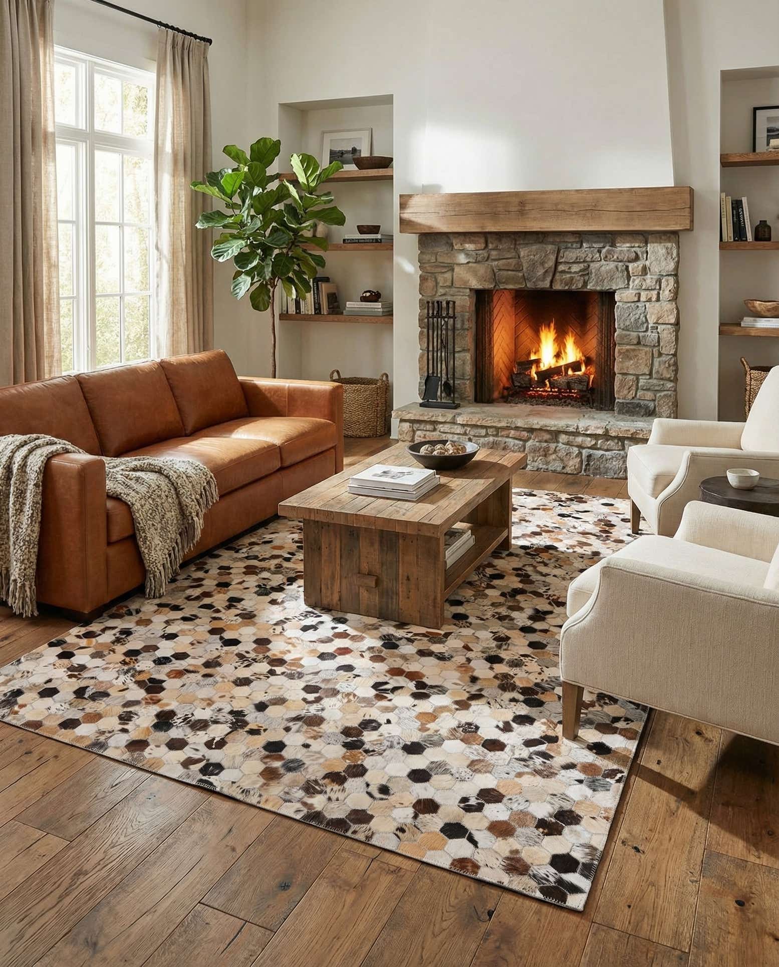 5' 2 x 8' Cowhide Rug