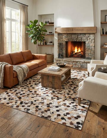 5' 2 x 8' Cowhide Rug