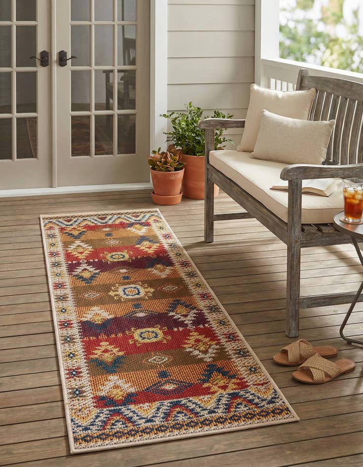 Detail image of 2' x 6'  Washable Baja Indoor / Outdoor Runner Rug