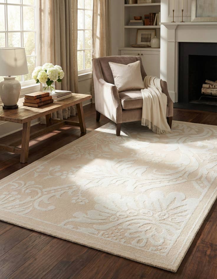 Detail image of 2' 11 x 4' 11  Hand Knotted Darya Wool Rug