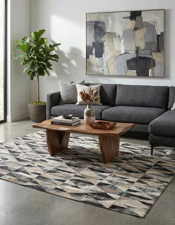 5' 2 x 7' 8 Cowhide - Patchwork Rug