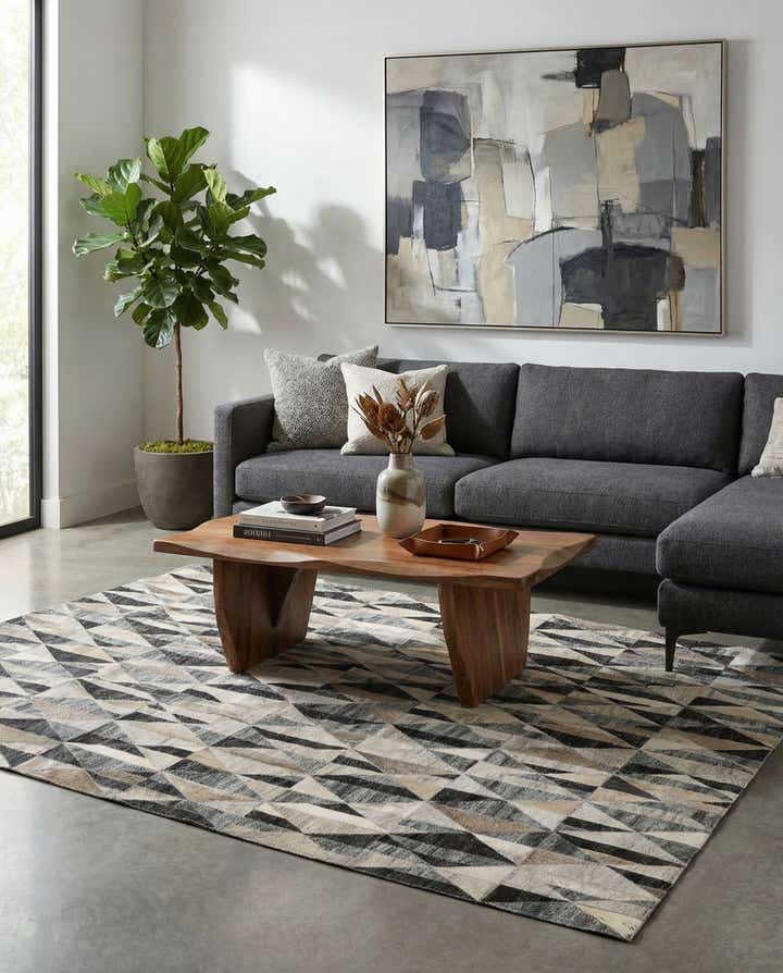 5' 2 x 7' 8 Cowhide - Patchwork Rug