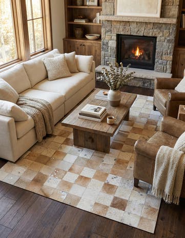 5' 2 x 8' 1 Cowhide Stocks Rug