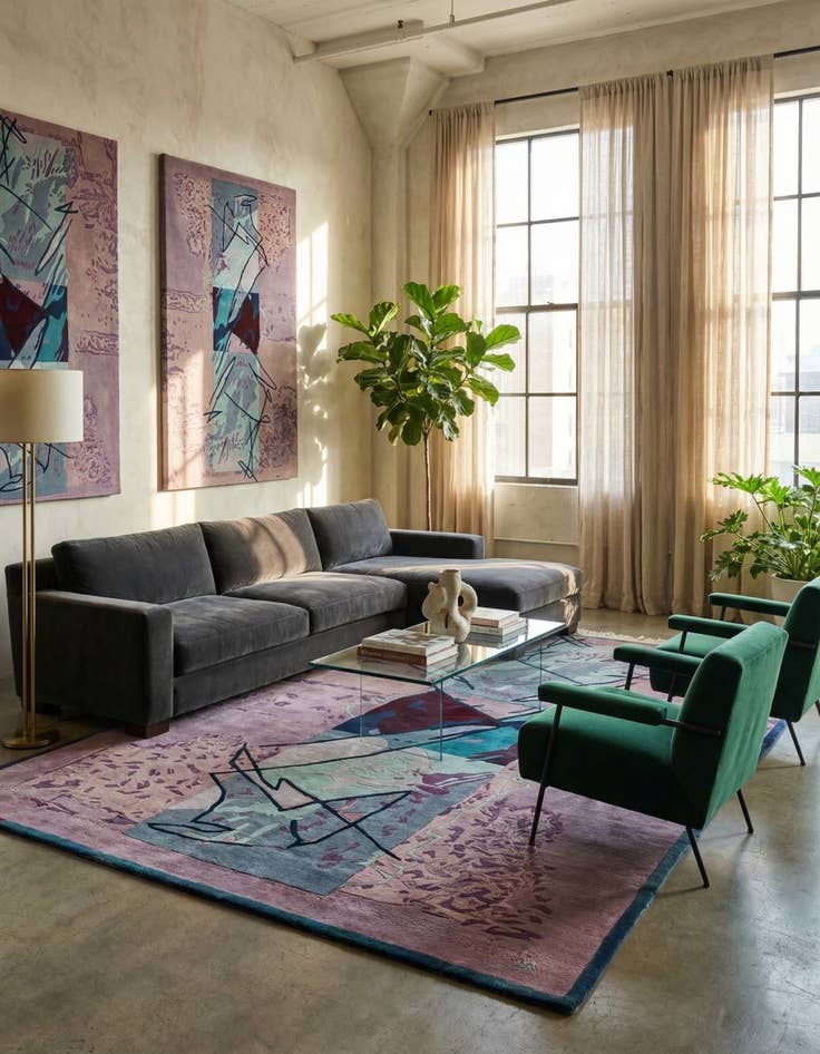 Detail image of 6' 8 x 9' 7  Hand Knotted Nepal Wool Rug