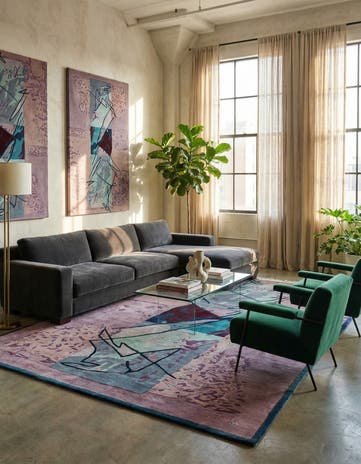 6' 8 x 9' 7 Hand Knotted Nepal Wool Rug