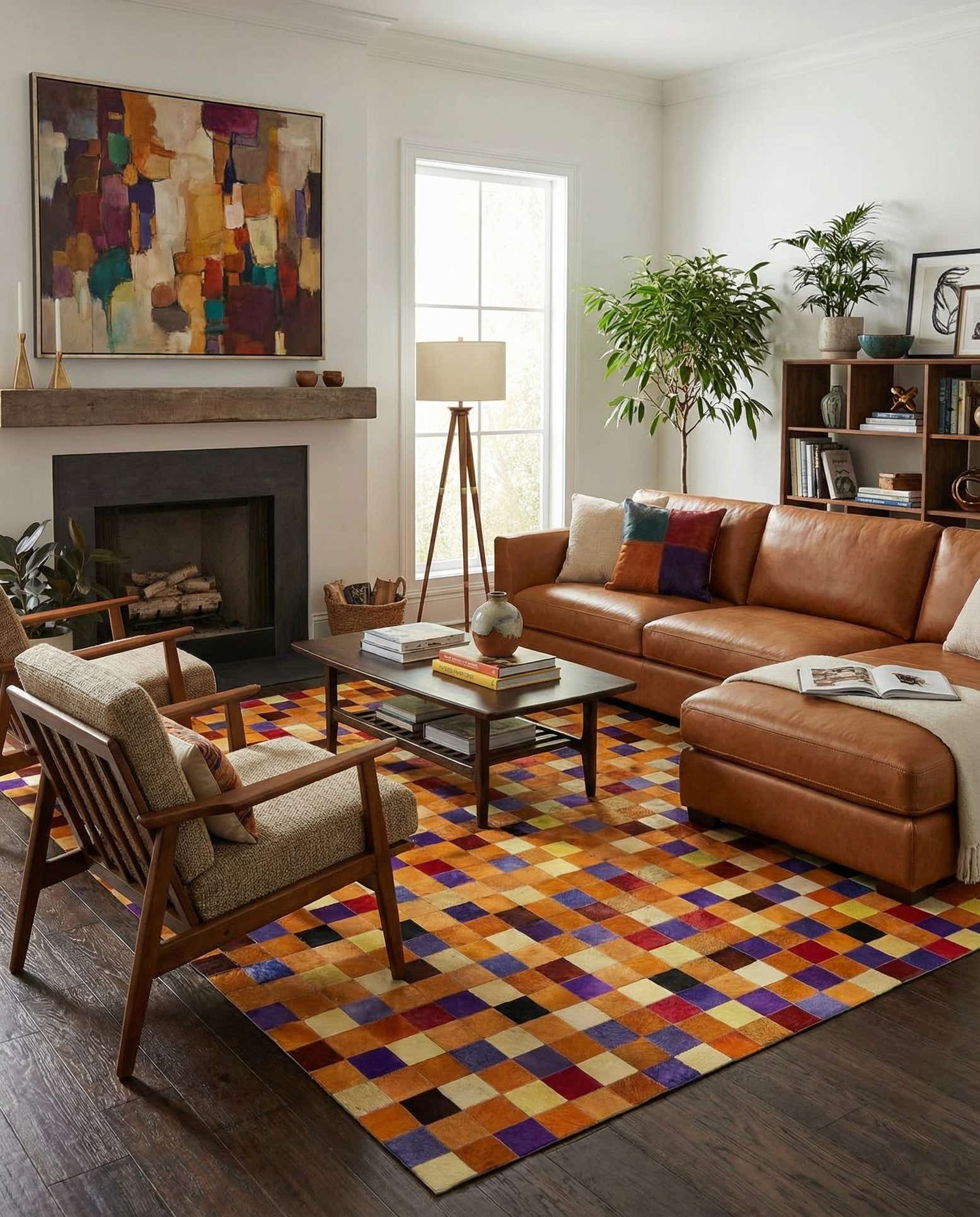 7' 11 x 9' 11 Cowhide - Patchwork Rug