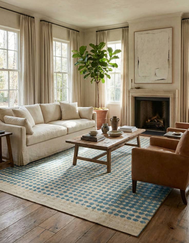 Detail image of  8' x 10'  Hand Knotted Darya Wool Rug