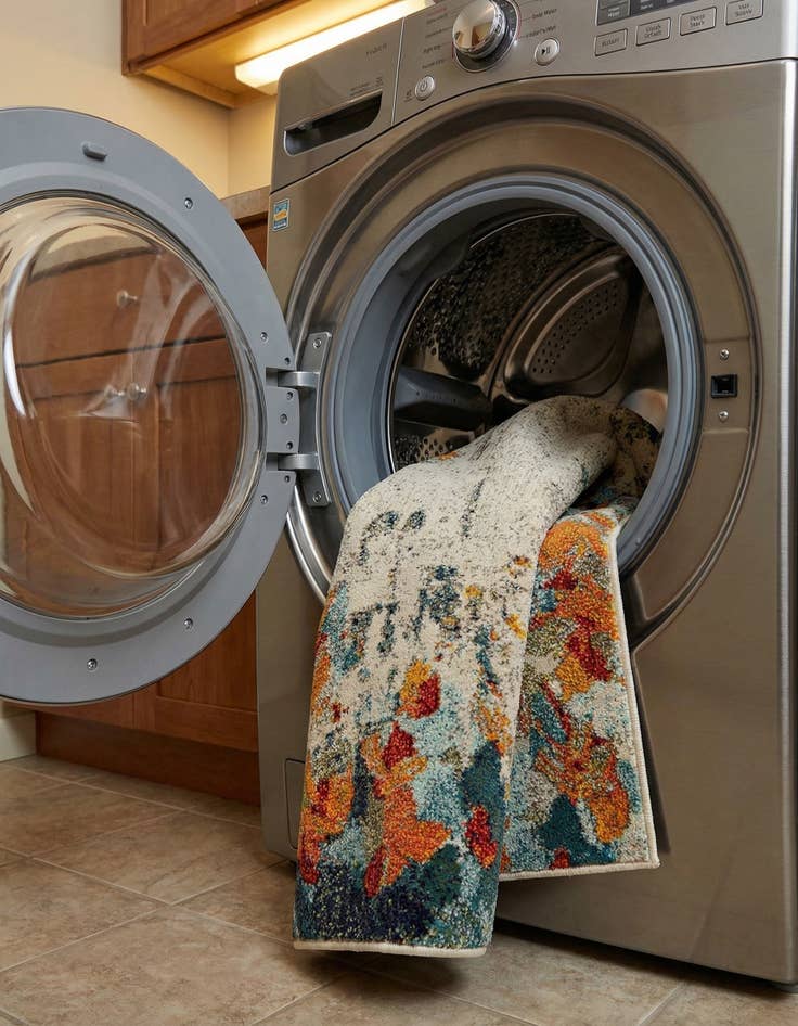 Detail image of 3' 3 x 5' 3  Washable Spectrum Rug