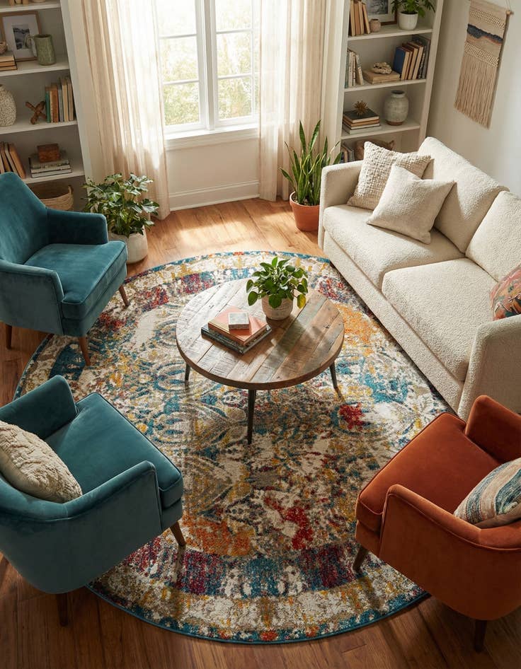 Detail image of 8' x 8' Venice Round Rug