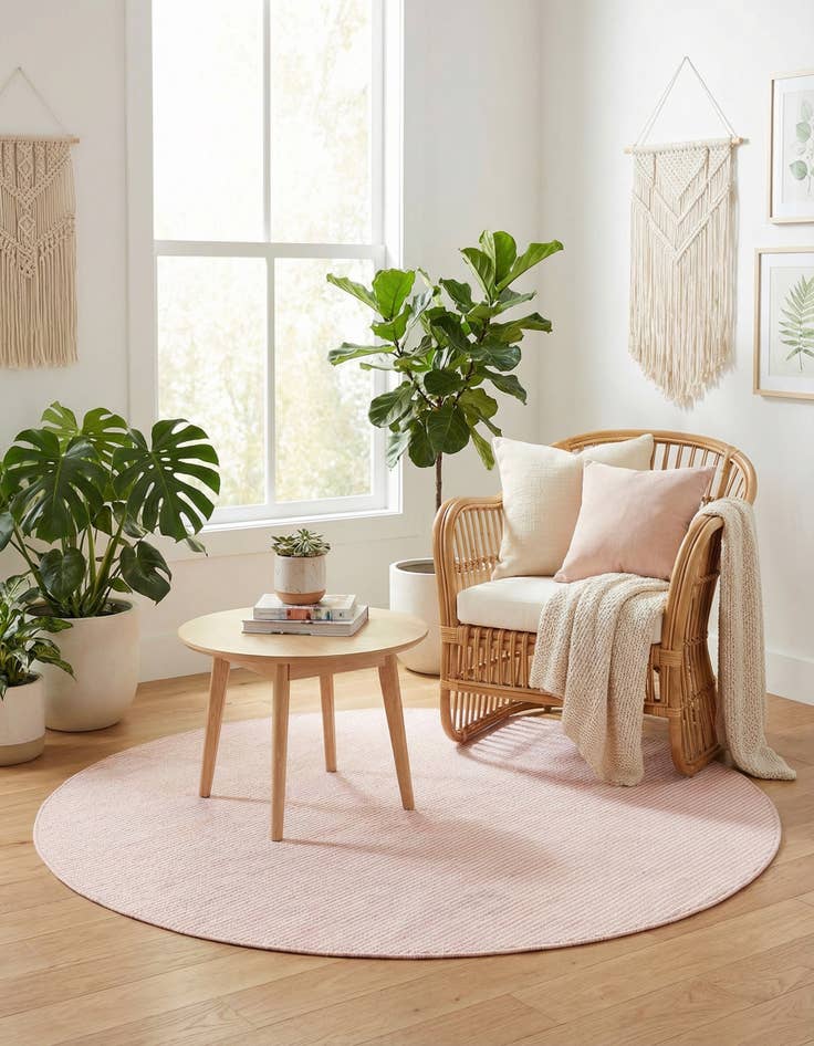 Detail image of  5' 1 x 5' 1  Washable Jill Zarin Palm Springs Indoor / Outdoor Round Rug