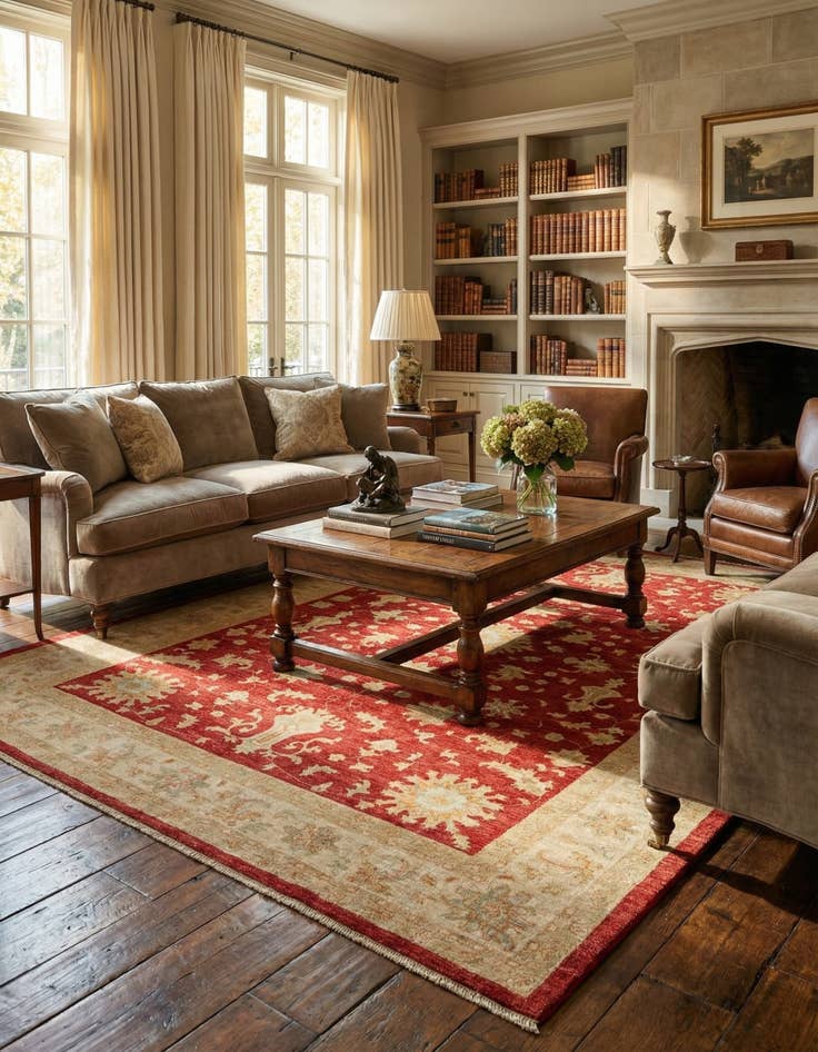 Detail image of 8' 4 x 11' 3 Kaizar Wool Rug