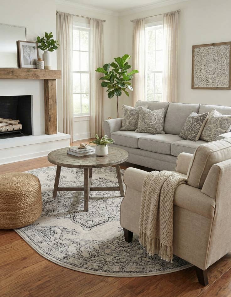 Detail image of  5' 3 x 8' Nyla Oval Rug