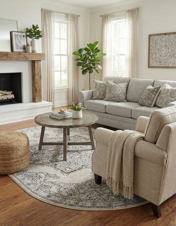 Ivory Nyla Oval Rug