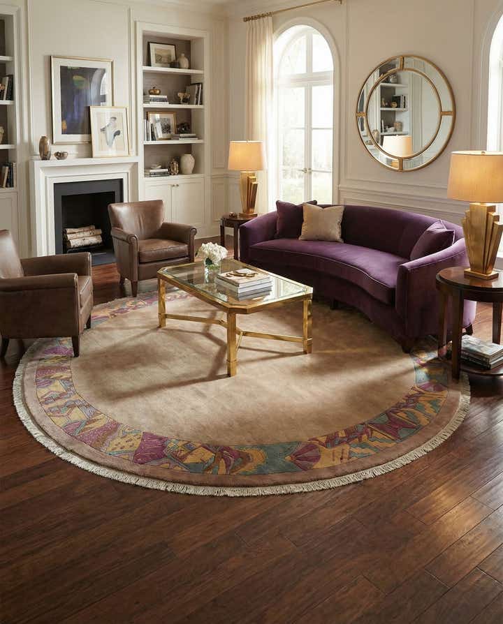 9' 10 x 10' 1 Hand Knotted Tibet Wool Round Rug