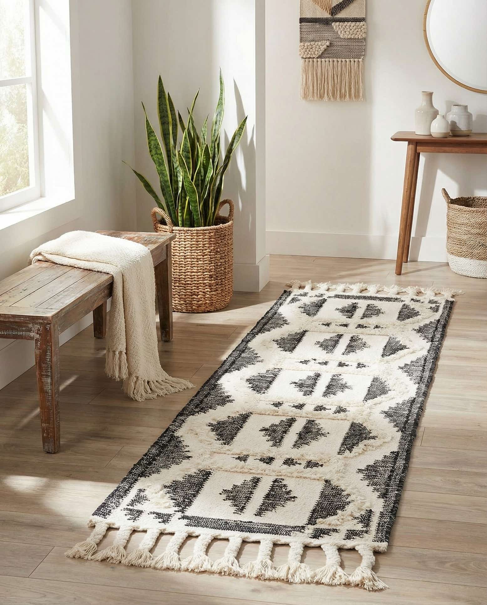 2' 2 x 6' 1 Hand Woven Arizona Wool Runner Rug