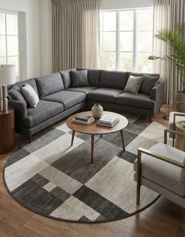 Gray Equinox Oval Rug