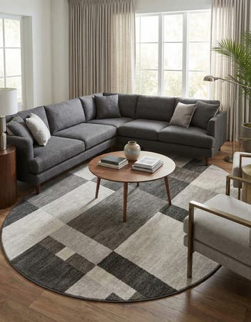 Gray Equinox Oval Rug