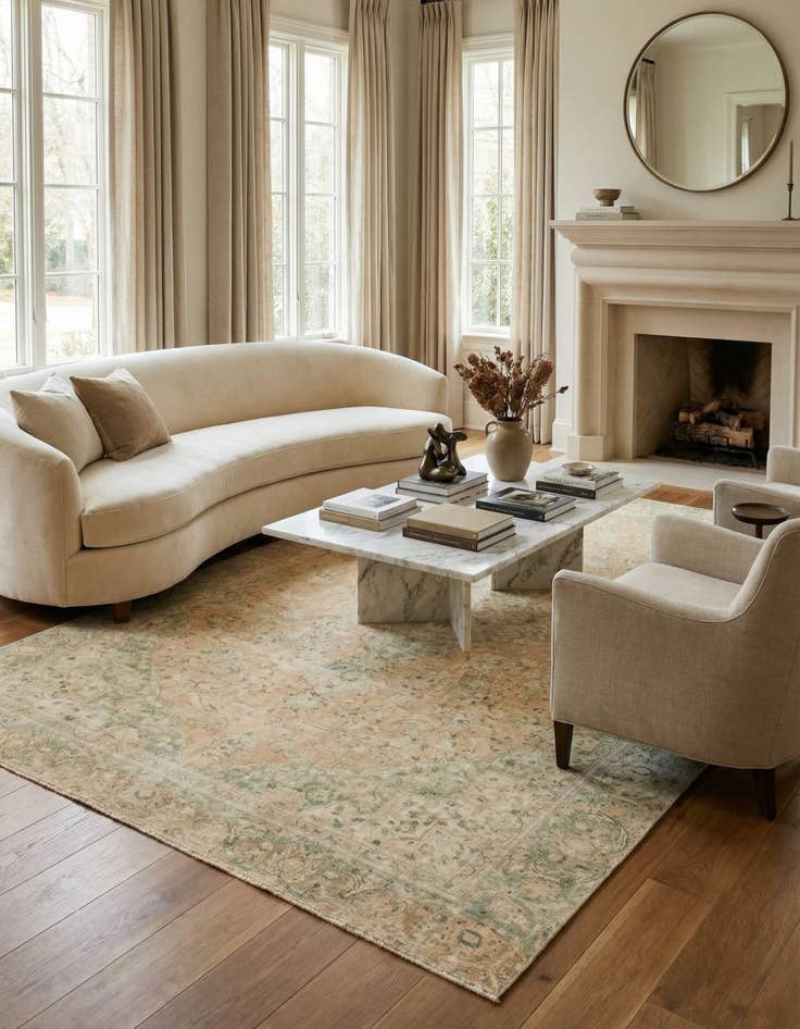 Detail image of  8' 7 x 12' 10  Hand Knotted Ultra Vintage Persian Wool Rug