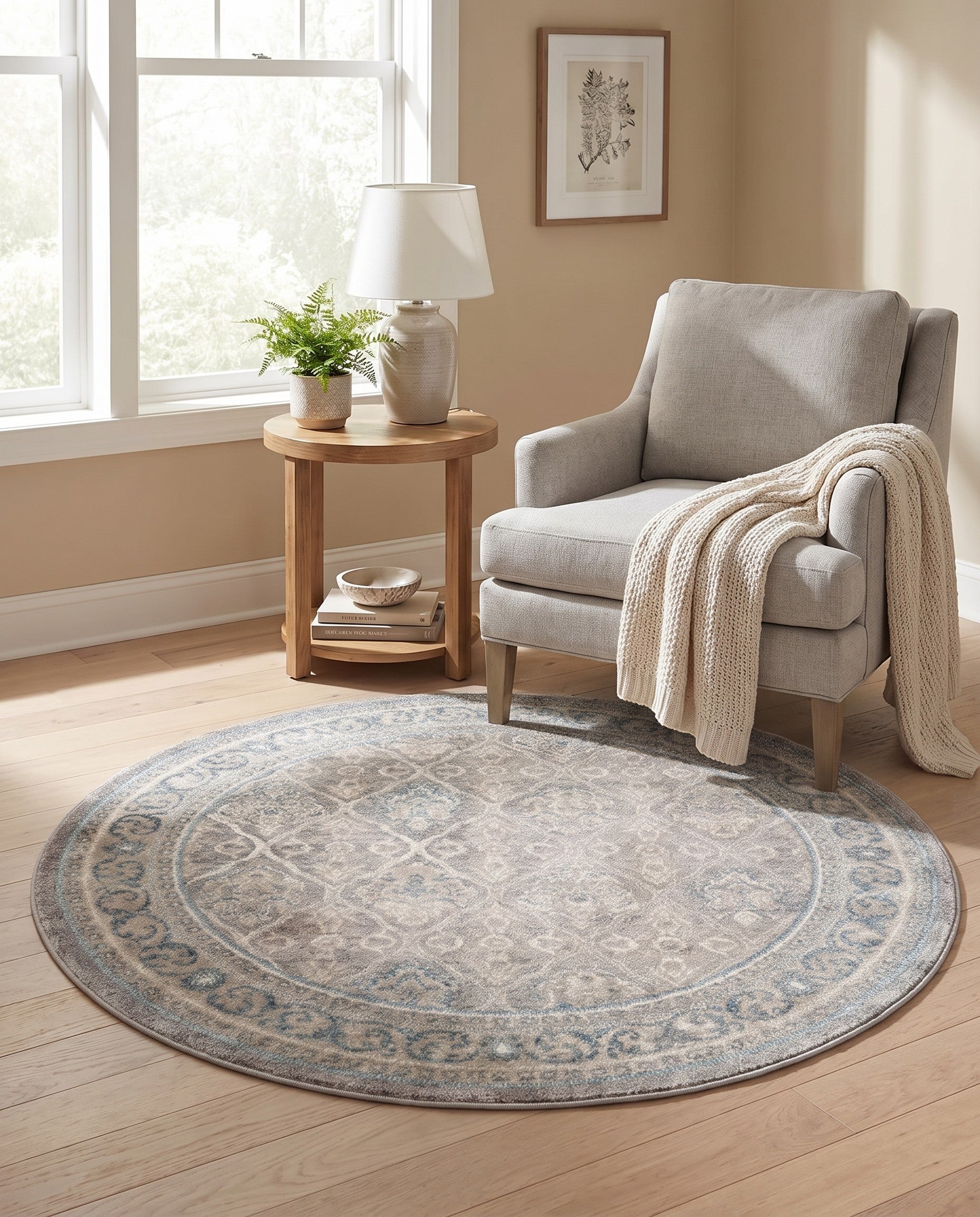 4' x 4' Viola Round Rug
