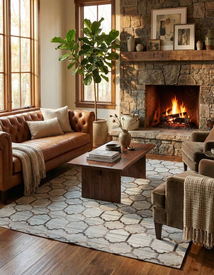 Detail image of 5' 5 x 7' 5 Cowhide Rug