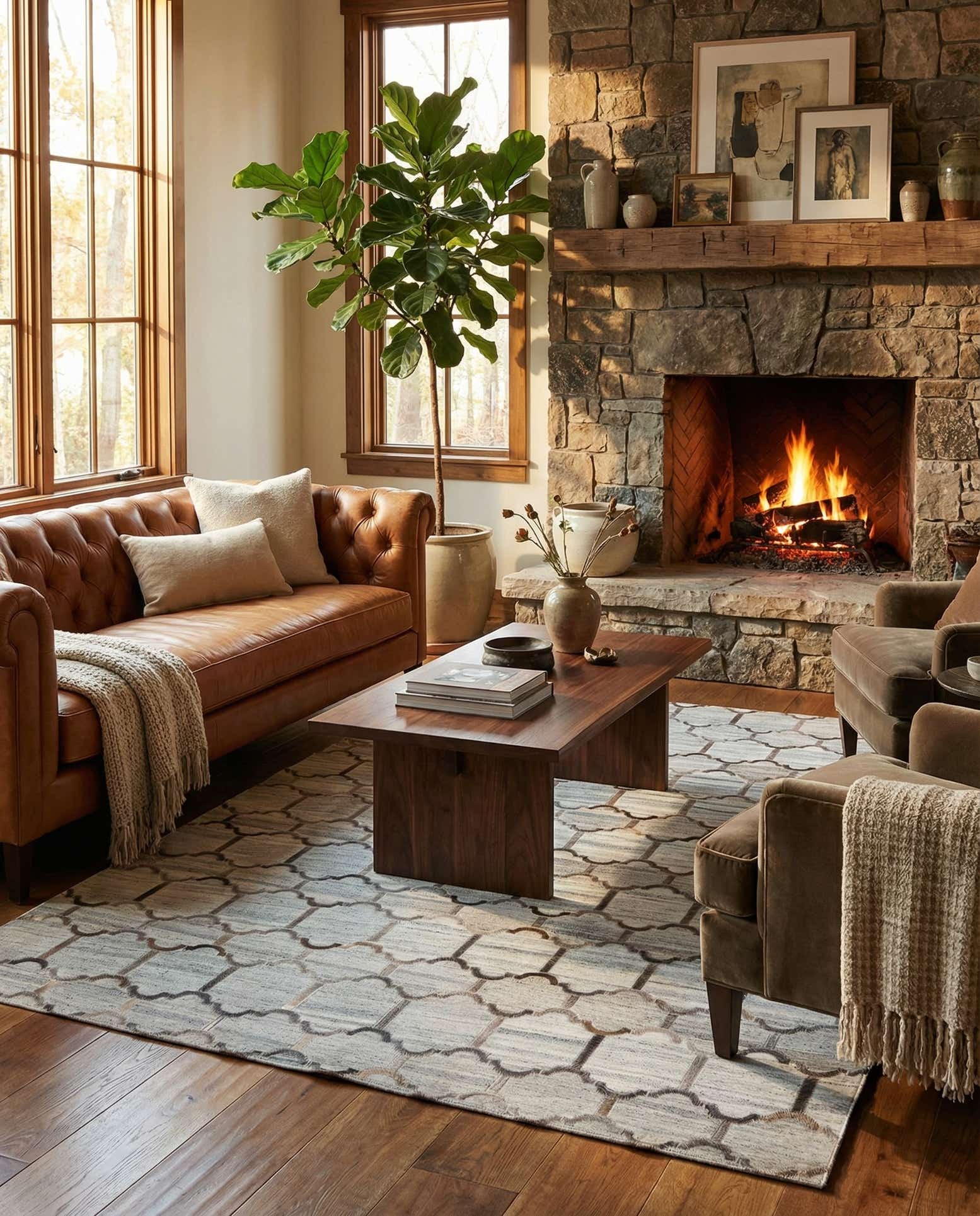 5' 5 x 7' 5 Cowhide Rug