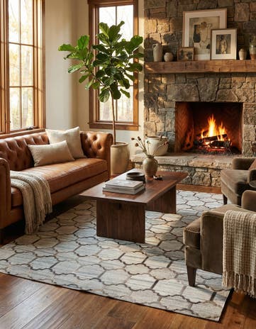 5' 5 x 7' 5 Cowhide Rug