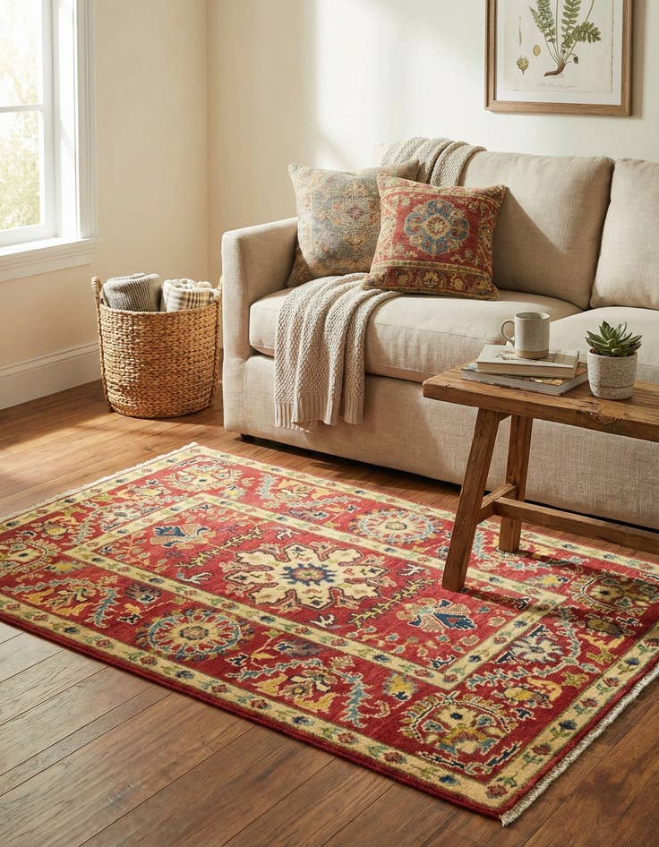 Detail image of 2' 8 x 4' Hand Knotted Kazak Rug