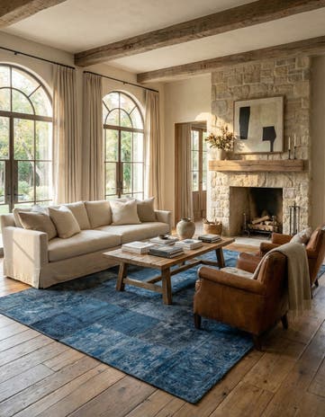 6' 11 x 10' 4 Hand Knotted Ultra Vintage Persian Wool Rug