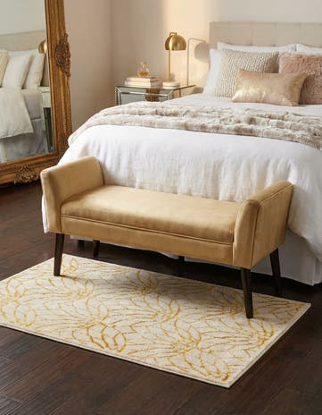 White Gold Marilyn Monroe™ Glam Dahlia Rug