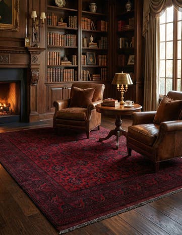 6' 9 x 10' Hand Knotted Khal Mohammadi Wool Rug