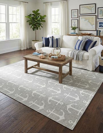 10' x 14' Easy-Clean Coastal Indoor / Outdoor Rug