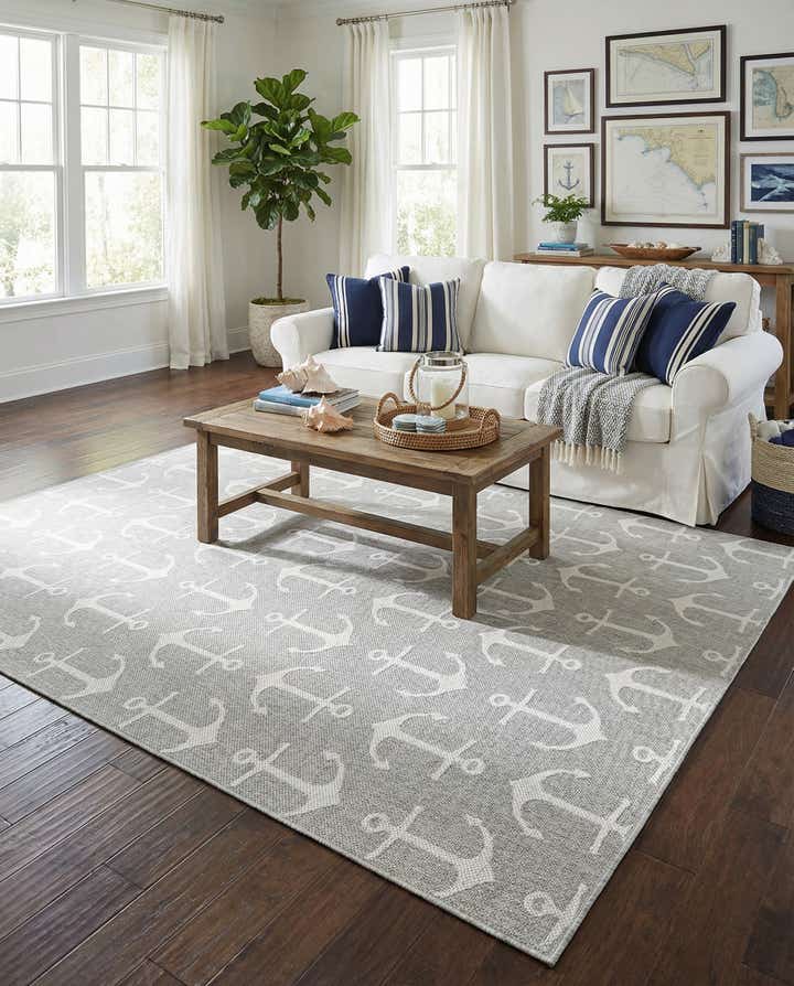 10' x 14' Easy-Clean Coastal Indoor / Outdoor Rug
