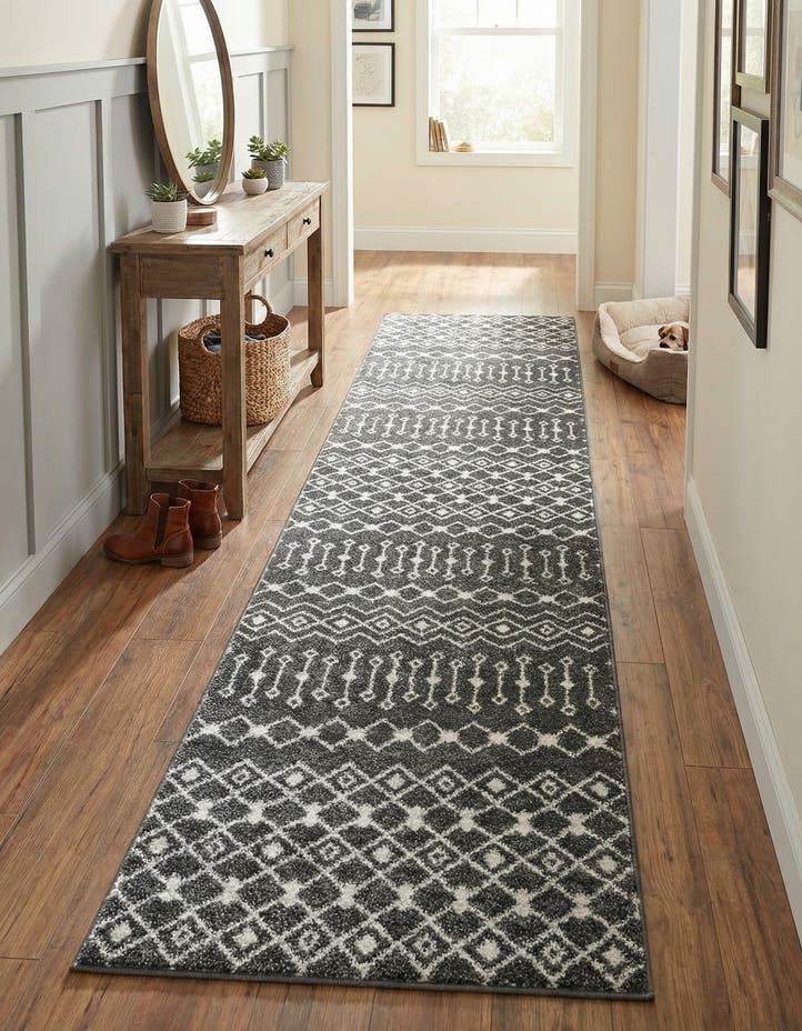 2' 7 x 12' Moroccan Trellis Runner...