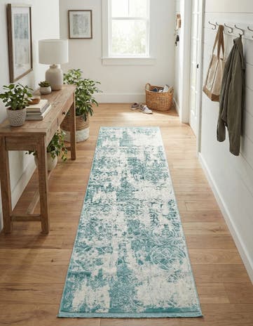 Blue New Vintage Runner Rug