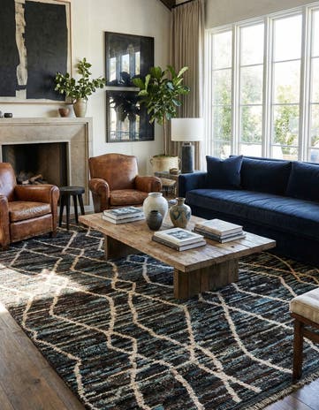 5' 9 x 7' 10 Hand Knotted Moroccan Wool Rug