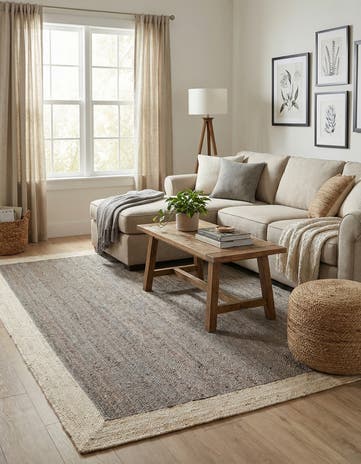 7' 10 x 10' Handmade Braided Jute Rug