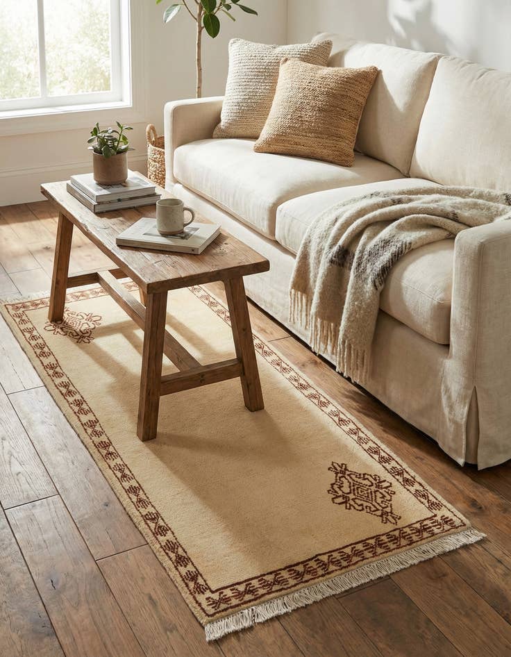 Detail image of  2' 8 x 5' 1  Hand Knotted Moroccan Wool Rug